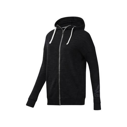 Bluza treningowa damska Reebok Training Essentials Marble. Czarne bluzy z kapturem Reebok, m, bez wzorów, z kapturem, na fitness i siłownię. Za 341.00 zł.