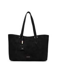 GINO ROSSI Torebka C-LDA9537M Czarny. Czarne shopper bag Gino Rossi, bez wzorów, ze skóry, bez dodatków. Za 259.99 zł.