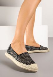Czarne Espadryle z Siateczki na Plecionej Podeszwie Setolena. Czarne espadryle Born2be, z aplikacjami, boho, bez obcasa. W wyprzedaży za 80.74 zł.