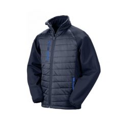 Kurtka puchowa z recyklingu Result Softshell Black Compass Softshell. Niebieskie kurtki RESULT, m, bez wzorów, z materiału, bez kaptura. Za 218.75 zł.