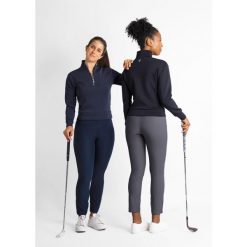 Spodnie golfowe damskie Torrey – Wysoki stan, lekkie, szybkoschnące. Niebieskie spodnie materiałowe FLAIRWAY GOLF, bez wzorów, eleganckie, z podwyższonym stanem. Za 509.00 zł.