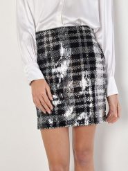 Apricot Spódnica w kolorze czarno-srebrnym rozmiar: M. Czarne spódnice Apricot, m, bez wzorów, mini. Za 91.99 zł.