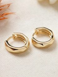 Lodie Silver Pozłacane kolczyki-kreole rozmiar: onesize. Szare kolczyki Lodie Silver, metalowe. Za 91.99 zł.