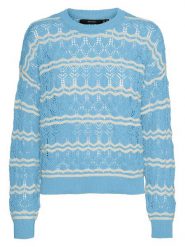Vero Moda Sweter w kolorze błękitnym rozmiar: S. Niebieskie swetry Vero Moda, s, bez wzorów, ze splotem, bez ramiączek. Za 83.62 zł.