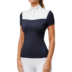 Damska koszulka polo na zawody Equestrian Stockholm. Niebieskie t-shirty sportowe EQUESTRIAN STOCKHOLM, s, z aplikacjami, ze skóry, bez ramiączek, do jazdy konnej. Za 457.60 zł.