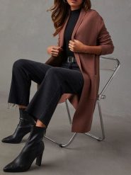 Milan Kiss Kardigan w kolorze brązowym rozmiar: XL. Brązowe swetry Milan Kiss, xl, bez wzorów, bez ramiączek. Za 165.99 zł.