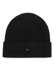 Tommy Hilfiger Czapka Flag AW0AW19102 Czarny. Czarne czapki zimowe Tommy Hilfiger, bez wzorów, z bawełny. Za 189.99 zł.