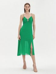 Morgan Sukienka koktajlowa 231-RIGNY Zielony Regular Fit. Zielone sukienki Morgan, bez wzorów, z syntetyku, wizytowe, bez kołnierzyka, bez ramiączek. Za 449.99 zł.