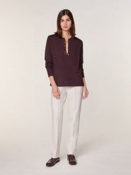 Rodier Wełniany sweter w kolorze brązowym rozmiar: S. Brązowe swetry Rodier, s, bez wzorów, z wełny, bez ramiączek. Za 295.99 zł.