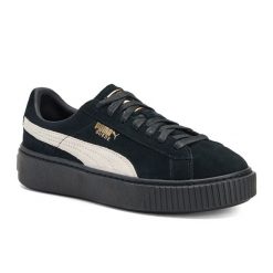Buty damskie PUMA Suede Platform. Czarne buty treningowe Puma, na lato, bez wzorów, z gumy, bez zapięcia, trekkingowe, puma suede. Za 289.99 zł.