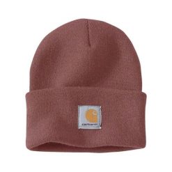 Czapka zimowa Carhartt Acrylic Watch Hat. Czerwone czapki zimowe Carhartt, bez wzorów, sportowe. Za 82.00 zł.
