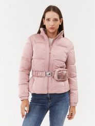 Guess Kurtka puchowa Lucia W3BL19 WEX12 Różowy Regular Fit. Czerwone kurtki Guess, na zimę, xl, z aplikacjami, z puchu, bez kaptura. Za 499.99 zł.