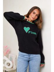 Soft Cashmere Sweter w kolorze czarnym rozmiar: 38/40. Czarne swetry Soft Cashmere, bez wzorów, ze splotem, klasyczne, bez ramiączek. Za 169.67 zł.