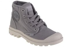 Buty sportowe Sneakersy damskie, Palladium Pampa Hi. Szare buty treningowe Palladium, bez wzorów, z materiału, bez zapięcia, trekkingowe. Za 359.99 zł.