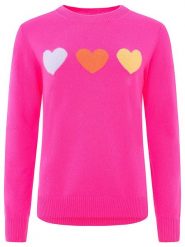 Zwillingsherz Kaszmirowy sweter "Hearts" w kolorze różowym rozmiar: XL. Różowe swetry Zwillingsherz, xl, bez wzorów, z kaszmiru, bez ramiączek. Za 294.97 zł.