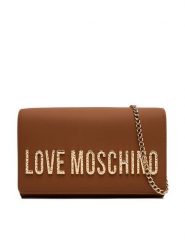 LOVE MOSCHINO Torebka JC4121PP0NKD020A Brązowy. Brązowe kopertówki Love Moschino, bez wzorów, ze skóry, wizytowe, bez dodatków. Za 579.99 zł.