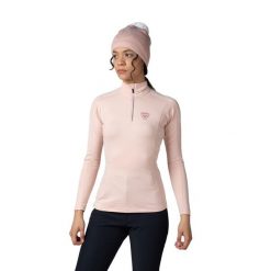 Koszulka termoaktywna Rossignol W Classique 1/2 Zip. Czerwone bielizna termoaktywna damska Rossignol, bez wzorów, bez ramiączek, narciarskie. Za 319.99 zł.