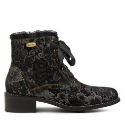 Botki Laura Vita. Szare botki LAURA VITA, bez wzorów, bez obcasa, na płaskiej podeszwie, bez zapięcia. Za 289.99 zł.