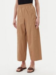 Weekend Max Mara Spodnie materiałowe Milva 2515131092 Brązowy Relaxed Fit. Brązowe spodnie materiałowe Weekend Max Mara, bez wzorów, z bawełny. Za 959.99 zł.