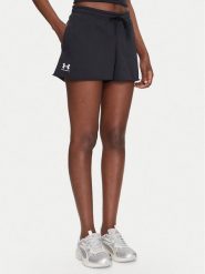 Under Armour Szorty sportowe Rival 1389657 Czarny Regular Fit. Czarne szorty sportowe Under Armour, bez wzorów, z bawełny. Za 99.99 zł.