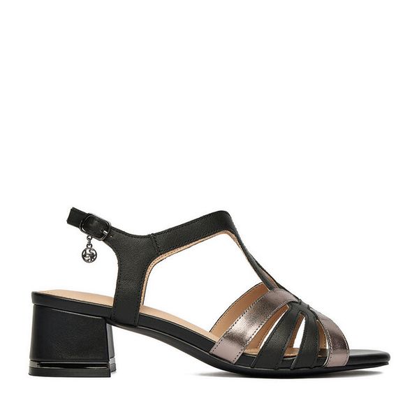 Sandały Lasocki. Czarne sandały Lasocki, bez wzorów, bez obcasa, na słupku, bez zapięcia. Za 199.99 zł.