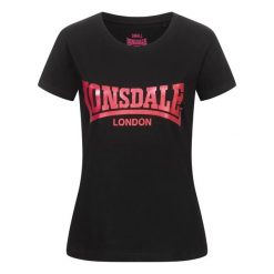 Koszulka damska Lonsdale Cartmel. Czarne t-shirty sportowe Lonsdale, xl, bez wzorów, z bawełny, bez ramiączek, na fitness i siłownię. Za 118.00 zł.