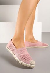 Różowe Espadryle na Płaskiej Podeszwie z Perforacją Wessiria. Czerwone espadryle Born2be, bez wzorów, eleganckie, bez obcasa, na płaskiej podeszwie. W wyprzedaży za 46.74 zł.