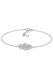 Elli Damska Hamsa Ręka z cyrkoniami w srebrze próby 925 Sterling Silver Bransoletki 1 ct Damski. Szare bransoletki Elli, z cyrkonią, srebrne. Za 243.99 zł.