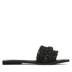 Klapki Gioseppo. Czarne klapki Gioseppo, bez wzorów, bez obcasa, bez zapięcia. Za 329.99 zł.