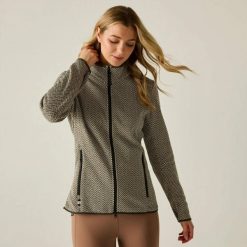 Damska bluza polarowa Elzie z zamkiem błyskawicznym. Zielone bluzy bez kaptura Regatta, bez wzorów, z dzianiny, bez kaptura, trekkingowe. Za 193.50 zł.