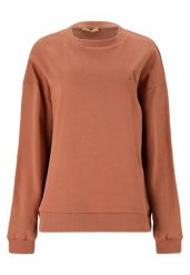 Damska bluza oversize Athlecia Lia. Brązowe bluzy Endurance, m, bez wzorów, z bawełny, eleganckie, bez ramiączek, bez kaptura. Za 145.50 zł.