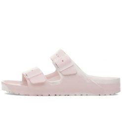Kapcie Birkenstock Arizona Eva Damskie. Czerwone kapcie Birkenstock, bez wzorów, z materiału. Za 272.55 zł.