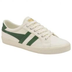 Buty do chodzenia damskie Gola Tennis Mark Cox. Białe buty sportowe lifestyle Gola, bez wzorów, z materiału, retro, bez zapięcia. W wyprzedaży za 289.80 zł.