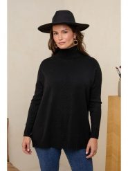 Curvy Lady Golf w kolorze czarnym rozmiar: 38/40. Czarne swetry Curvy Lady, bez wzorów, klasyczne, bez ramiączek. Za 152.99 zł.