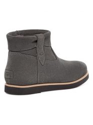 UGG Skórzane botki w kolorze szarym rozmiar: 37. Szare botki UGG, bez wzorów, bez obcasa, bez zapięcia. Za 540.95 zł.