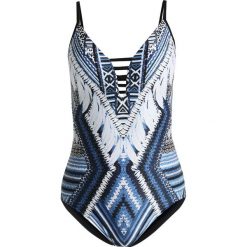 Seafolly DESERT TRIBE DEEP MAILLOT Kostium kąpielowy bluestone. Niebieskie stroje jednoczęściowe marki comma casual identity, z materiału, casualowe. Za 559.00 zł.