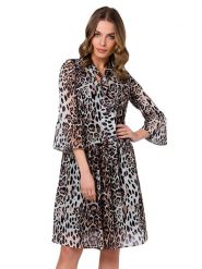 Stylove Sukienka w kolorze kremowym rozmiar: XXL. Brązowe sukienki Stylove, xxl, bez wzorów, bez kołnierzyka, bez ramiączek, midi. Za 355.45 zł.