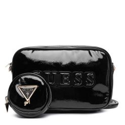 Torebka Guess. Czarne listonoszki Guess, z aplikacjami, bez dodatków. Za 219.99 zł.