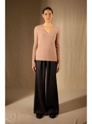 Perfect Cashmere Kaszmirowy sweter "Saphira" w kolorze beżowym rozmiar: S. Brązowe swetry Perfect Cashmere, s, bez wzorów, z kaszmiru, bez ramiączek. Za 565.99 zł.