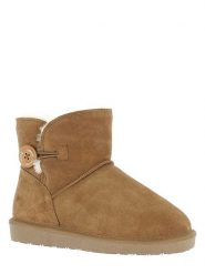 Gooce Skórzane botki zimowe "Crestone" w kolorze jasnobrązowym rozmiar: 40. Brązowe botki Gooce, bez wzorów, ze skóry, bez obcasa, bez zapięcia. Za 187.52 zł.