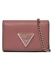 Guess Portfel w kolorze różowym - 11 x 8 x 4 cm rozmiar: onesize. Różowe portfele Guess, z aplikacjami, z materiału. Za 228.38 zł.
