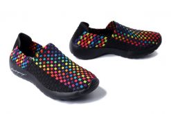 ROCK SPRING Samba black rainbow, półbuty letnie damskie. Czarne półbuty wsuwane Rock Spring, na lato, bez wzorów, rockowe, bez obcasa. Za 186.92 zł.