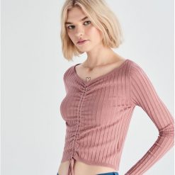 Sweter z wiązaniem - Różowy. Swetry marki Sinsay. Za 29.99 zł.
