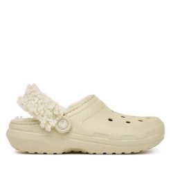 Klapki Crocs. Brązowe klapki Crocs, bez wzorów, bez obcasa, bez zapięcia. Za 259.99 zł.