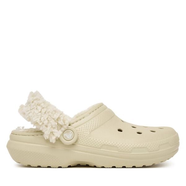 Klapki Crocs. Brązowe klapki Crocs, bez wzorów, bez obcasa, bez zapięcia. Za 259.99 zł.