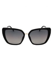 Guess Damskie okulary przeciwsłoneczne w kolorze czarno-szarym rozmiar: 56. Czarne okulary przeciwsłoneczne Guess, z aplikacjami, z tworzywa sztucznego, metalowe. Za 209.95 zł.