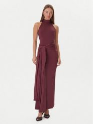 Bardot Sukienka wieczorowa Isadora 60102DB Bordowy Regular Fit. Czerwone sukienki Bardot, bez wzorów, z syntetyku, wizytowe, bez kołnierzyka, bez ramiączek. Za 529.99 zł.