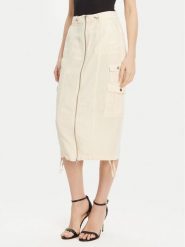Guess Spódnica midi W5GD1H WG8N0 Beżowy Regular Fit. Brązowe spódnice Guess, z aplikacjami, z lyocellu, midi. Za 416.50 zł.