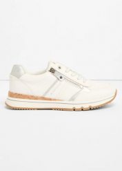 Sneakersy Tom Tailor z zamkiem. Białe buty sportowe lifestyle bonprix, bez wzorów, sportowe, bez zapięcia. Za 149.99 zł.