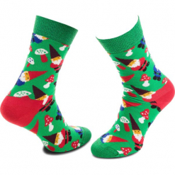 Skarpety Wysokie Unisex HAPPY SOCKS - GGN01-7000 Kolorowy Zielony. Zielone skarpetki Happy Socks, w kolorowe wzory, z bawełny. Za 34.90 zł.